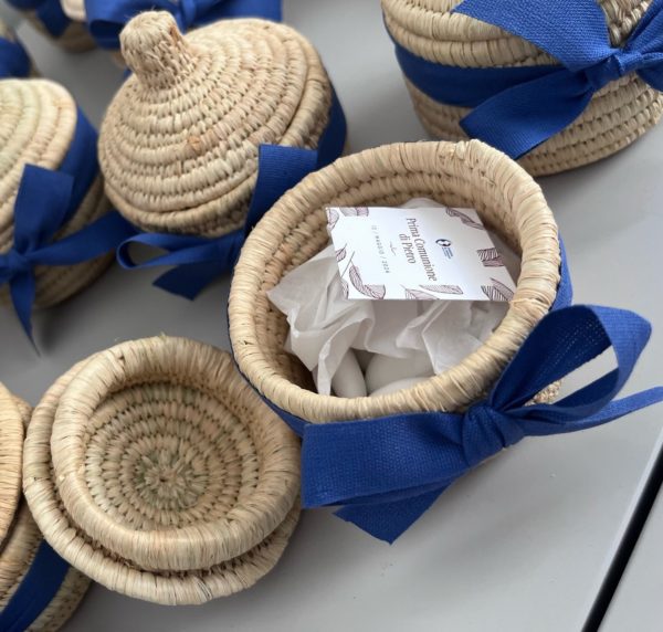 Cestino Ugandese in raffia