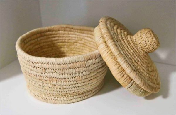 Cestino Ugandese in raffia - immagine 3
