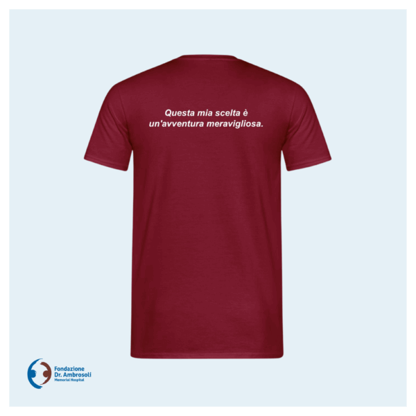 T-shirt bordeaux Fondazione Ambrosoli retro